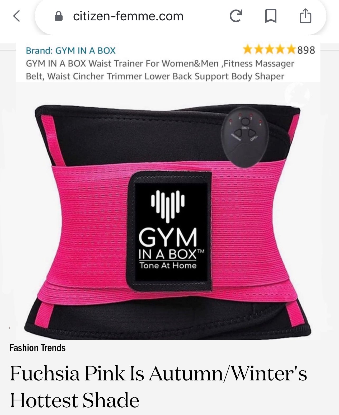 Fashion House Women Waist Trainer - Pink