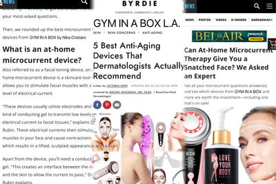 GYM IN A BOX voted 5 best MicroCurrent Anti Aging Beauty devices by Dermatologists