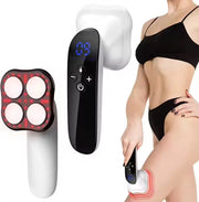 BODYSCULPTING ULTRA FIRM KIT by GYM IN A BOX® featuring a sleek black LED body-sculpting device with red lights and a female body holding the device 