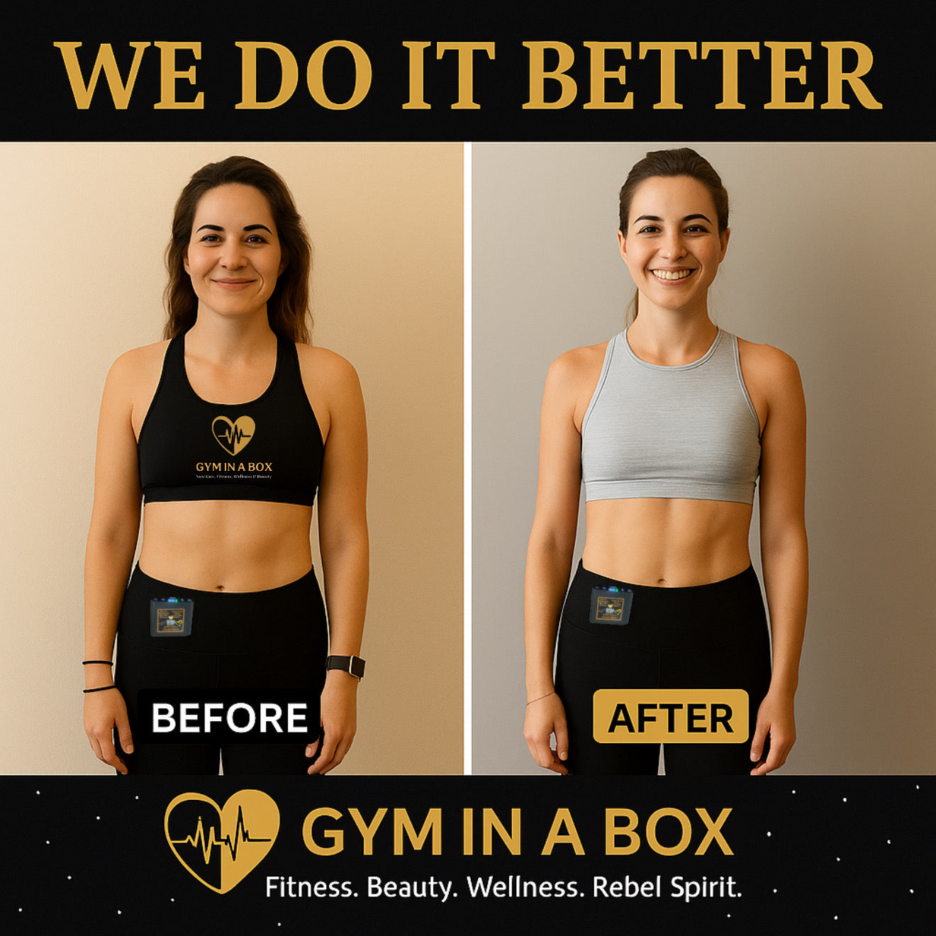 GYM IN A BOX StimFit BodySculpt™️ E-Pants EMS sculpting leggings, wearable muscle stimulator for legs, smart toning pants for women, cellulite reduction technology, microcurrent fitness pants, glute sculpting workout gear, smart leggings with EMS, electronic toning pants, fitness leggings for cellulite, body sculpting pants no gym