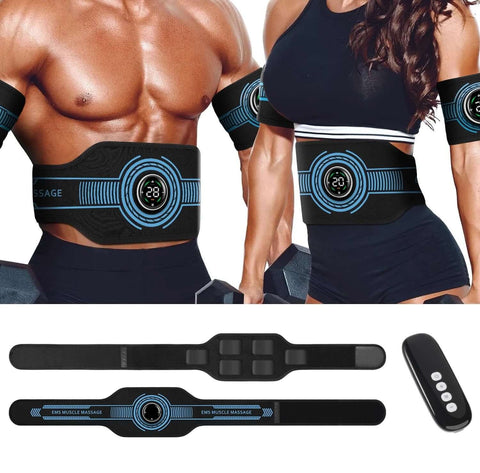 Full Body Muscle Booster System, Strength Training At Home, Exercise For Beginners ,Easy Workout, Arm Exercises For Women,ABS Stimulator, Abdominal Toning Belt, 8 Modes, 15 Strength Levels, Fitness Belt for Men Women,Home Office Workout Equipment

