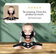 5 star customer rated SmartLift V-Face E-Mask™
MicroCurrent + LED Smart FaceLift Anti aging E-Mask Luxury black facelift mask worn by woman for jawline and cheek lift using GYM IN A BOX® patented ToneUp15® StimFit MicroCurrent + LED Beauty Light therapy . Hands-free wearable for sculpting & lifting face & reduce jowls  in 15 minutes