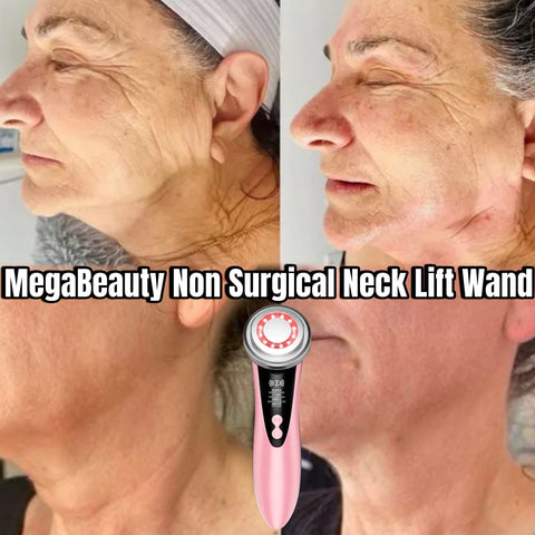 MegaBeauty MicroCurrent Photon Light, Neck Lift, Non surgical neck lift, goodbye turkey neck, Facial Rejuvenating and Cleansing Massager, Skin Firming MicroCurrent Facial , 