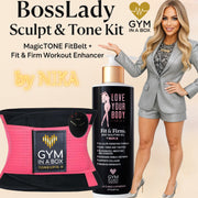 BOSS LADY Deluxe Toning Set, Mommy's Makeover Deluxe Kit, Fit And Firm Combo Set, Stomach Cellulite Treatment, Toning Exercise 
BossLady Sculpt & Tone Kit, core toning kit, cellulite targeting gel, travel-friendly fitness, office workout kit, made in USA fitness