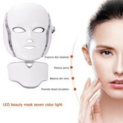 Magic Glow Premium LED Face And Neck Beauty Light, LED Light Therapy Before And After, Light Treatment Face Mask, LED For Facial