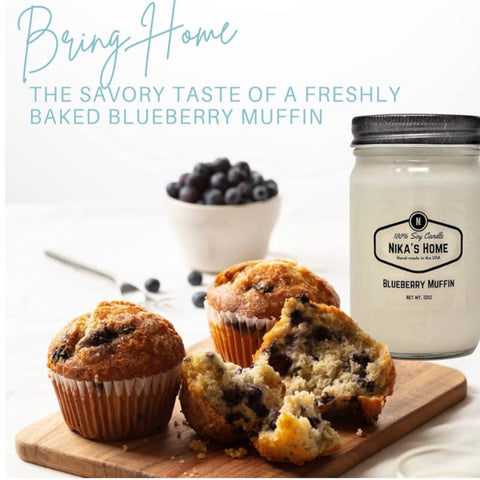 NIKA’s Healthy Home Candles
Healthy Living - 100 % Soy Candles - All Natural-All Clean - 12oz Mason Jar - Non-Toxic - Highly Scented for Your Home - Safe for Pets - Hand Poured in The USA, Long Burning 50-60 Hours - Clean Burning - Gift - Home Decor, Blueberry Muffin Scent