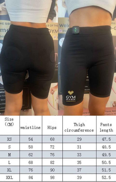 GIAB Booty Builder Smart Shorts Size Chart