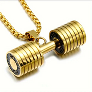 GYM IN A BOX® GO FIT ICONIC JEWELRY, gold dumbbell pendant , silver dumbbell pendant , Black dumbbell pendant, gym necklace , workout motivation , accessories 