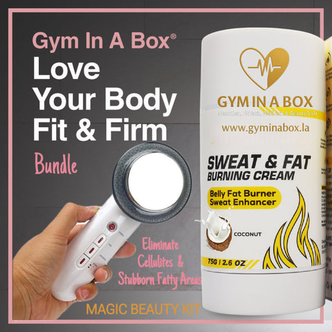 GYM IN A BOX, FIT & Firm Anti Cellulite Kit , Bundle, GYM IN A BOX , BodyFirm, Ultra Firm BodyFirm Cellulite Eraser, Best Product For Neck Firming, Tighten Neck Skin, Skin Tightening Stomach, Belly Skin Tightening , Fat Burn , Anti Cellulite Sweat cream 