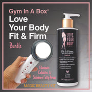 GYM IN A BOX® BodySculpting Ultra Firm Kit – Lobe your body fit and firm - UltraFirm BodySculpting Wand with red LED light and Fit & Firm Workout Enhancer Gel by NIKA. Luxury fitness and beauty technology for body toning, sculpting, and firming.