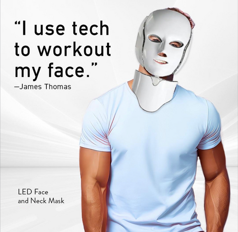 Magic Glow LED Face And Neck Beauty Light, Red Light Therapy Mask, LED Face Mask Facials, Face Workout 