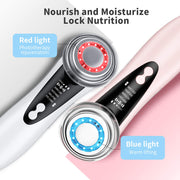 MegaBeauty MicroCurrent Photon Light Facial Rejuvenating and Cleansing Massager, Moisturizer, Blue Light, Red Light