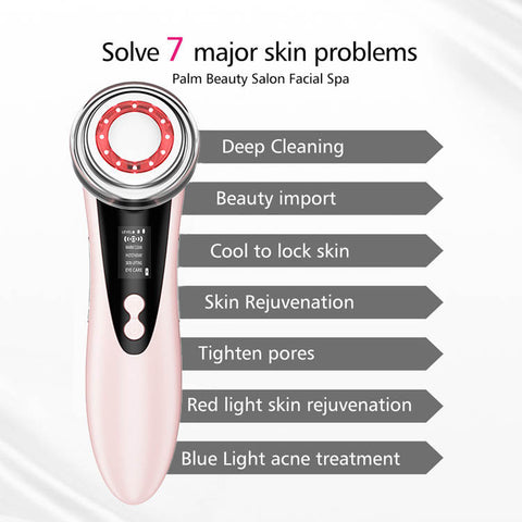 MegaBeauty MicroCurrent Photon Light Facial Rejuvenating and Cleansing Massager, Deep Cleaning, Acne Treatment, Skin Rejuvenating, 