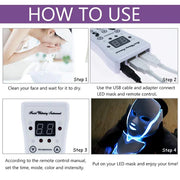 Magic Glow Premium LED Face And Neck Beauty Light, LED Red Light Treatment, LED Red Light Therapy Mask, LED Therapy 