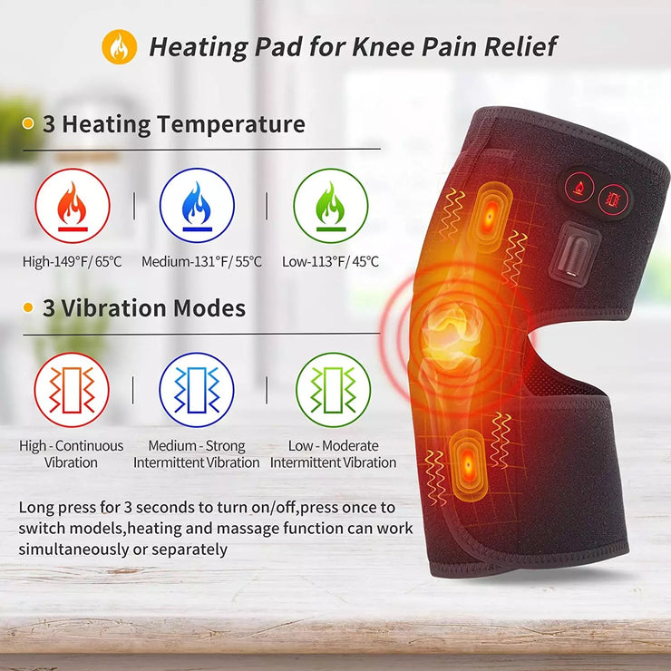 Electric Heating Therapy Belt Vibration Knee Massager Machine Wholesale Knee  Massager Heat - China Massager, Knee Massager